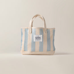 Blue Stripe Mini Tote