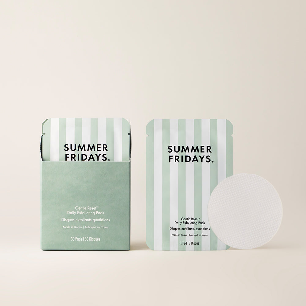 summer fridays exfoliating pads in packaging