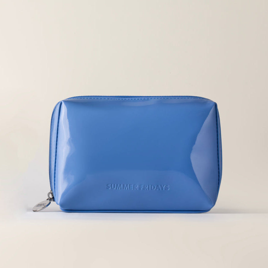 Glossy Pouch in Jet Lag Blue