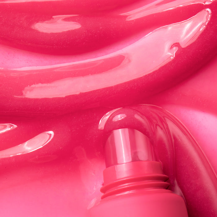 Hot pink lip balm swatch