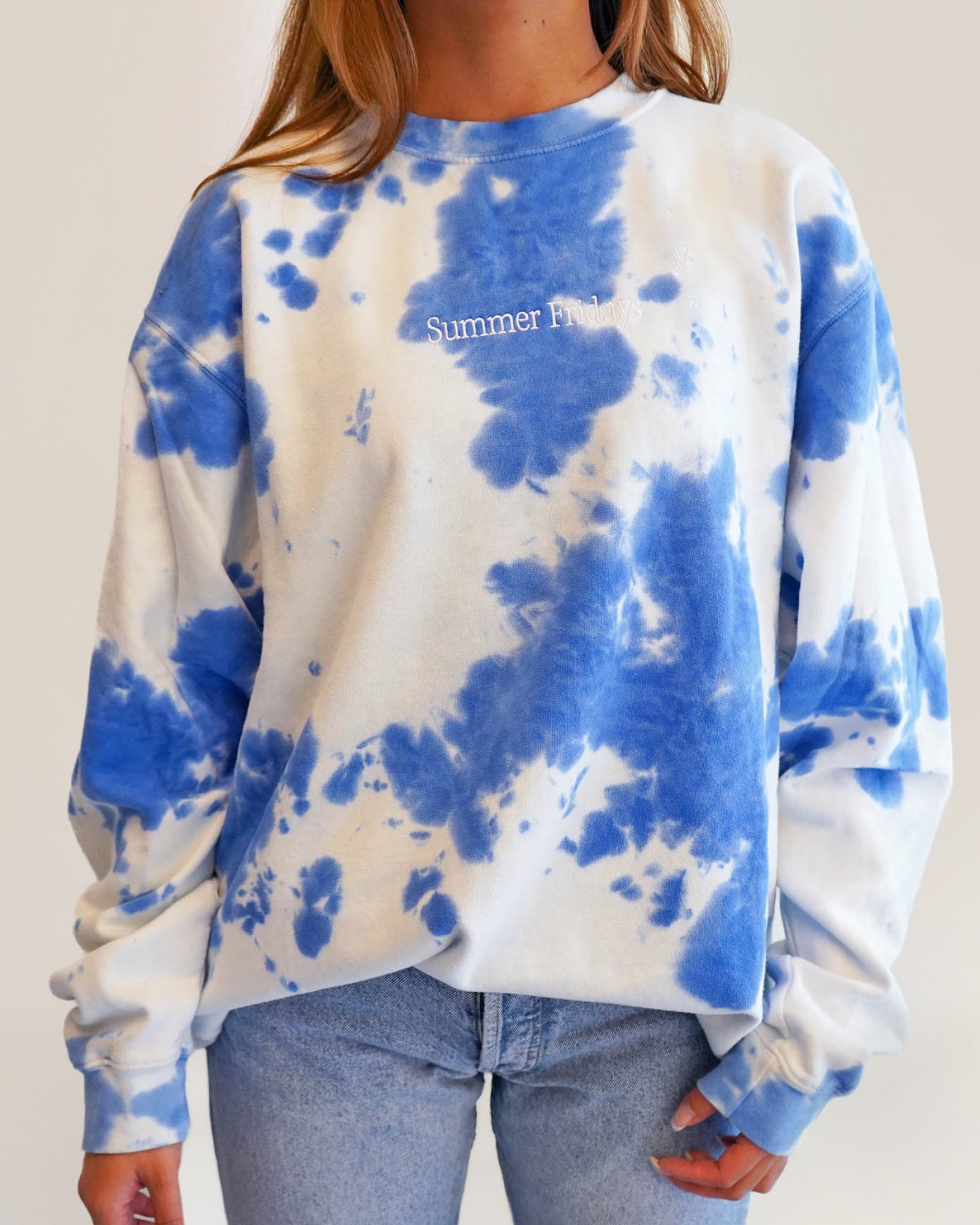 Blue Tie-Dye Sweatshirt