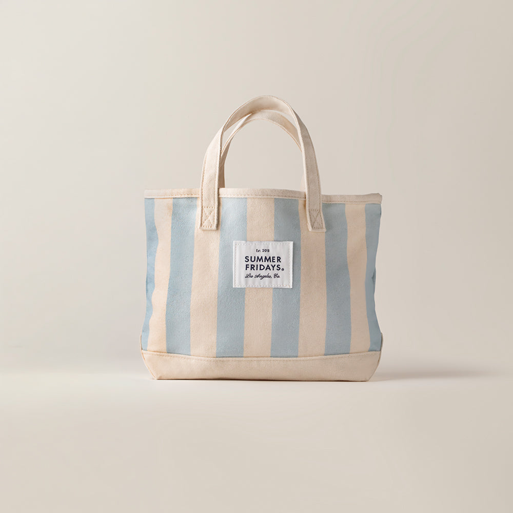 Blue Stripe Mini Tote