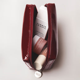 Glossy Pouch in Midnight Berry
