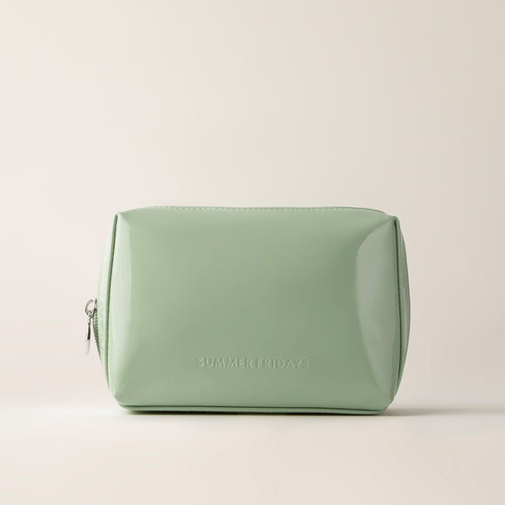 Glossy Pouch in Soft Green