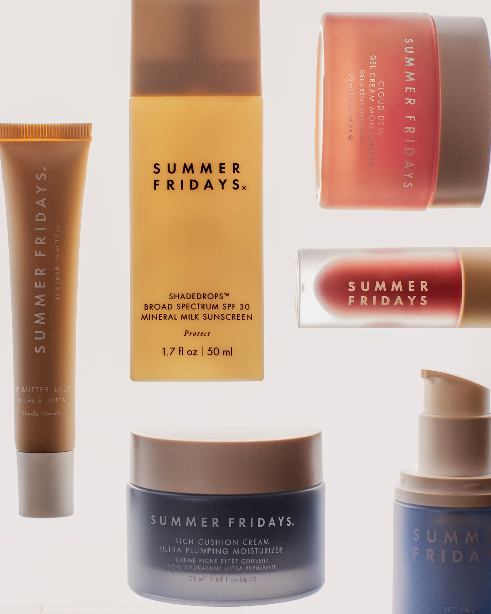 A flat lay of the best selling Summer Fridays products