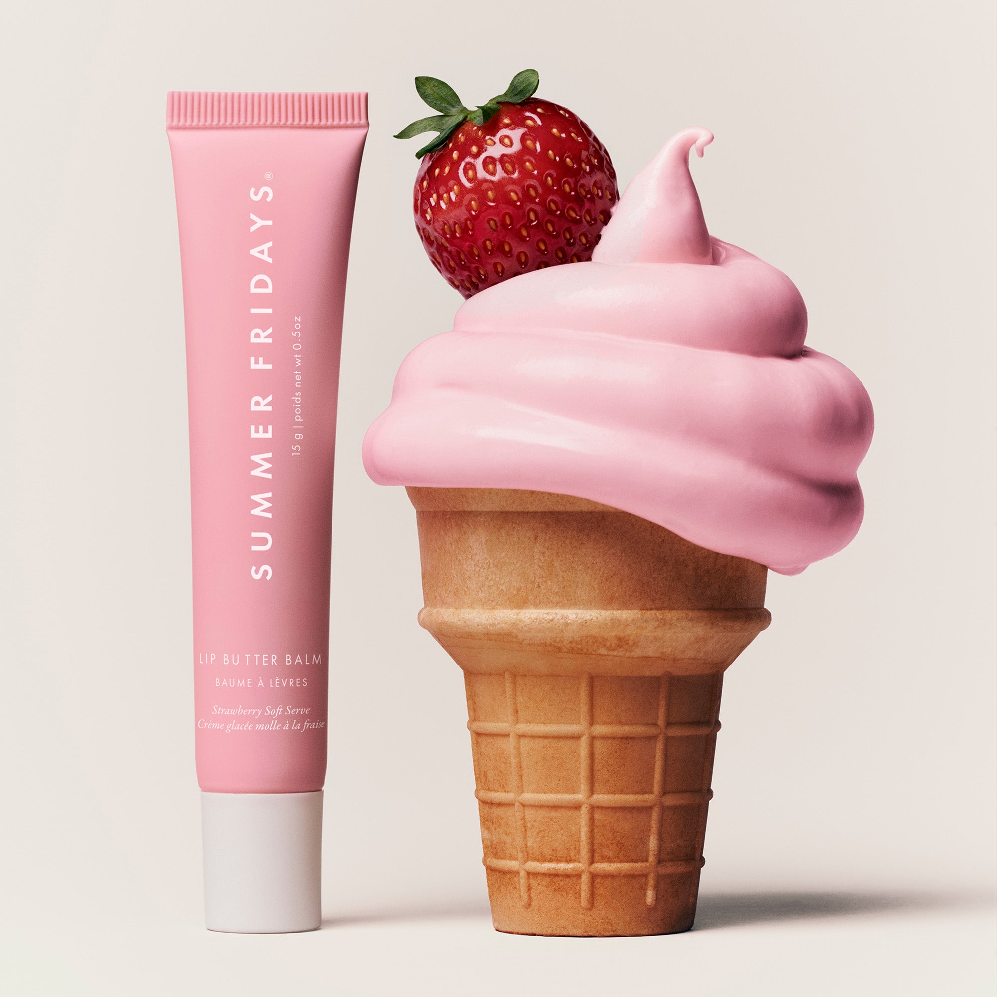 Lip Butter Balm Strawberry Soft Serve | Summer Fridays
