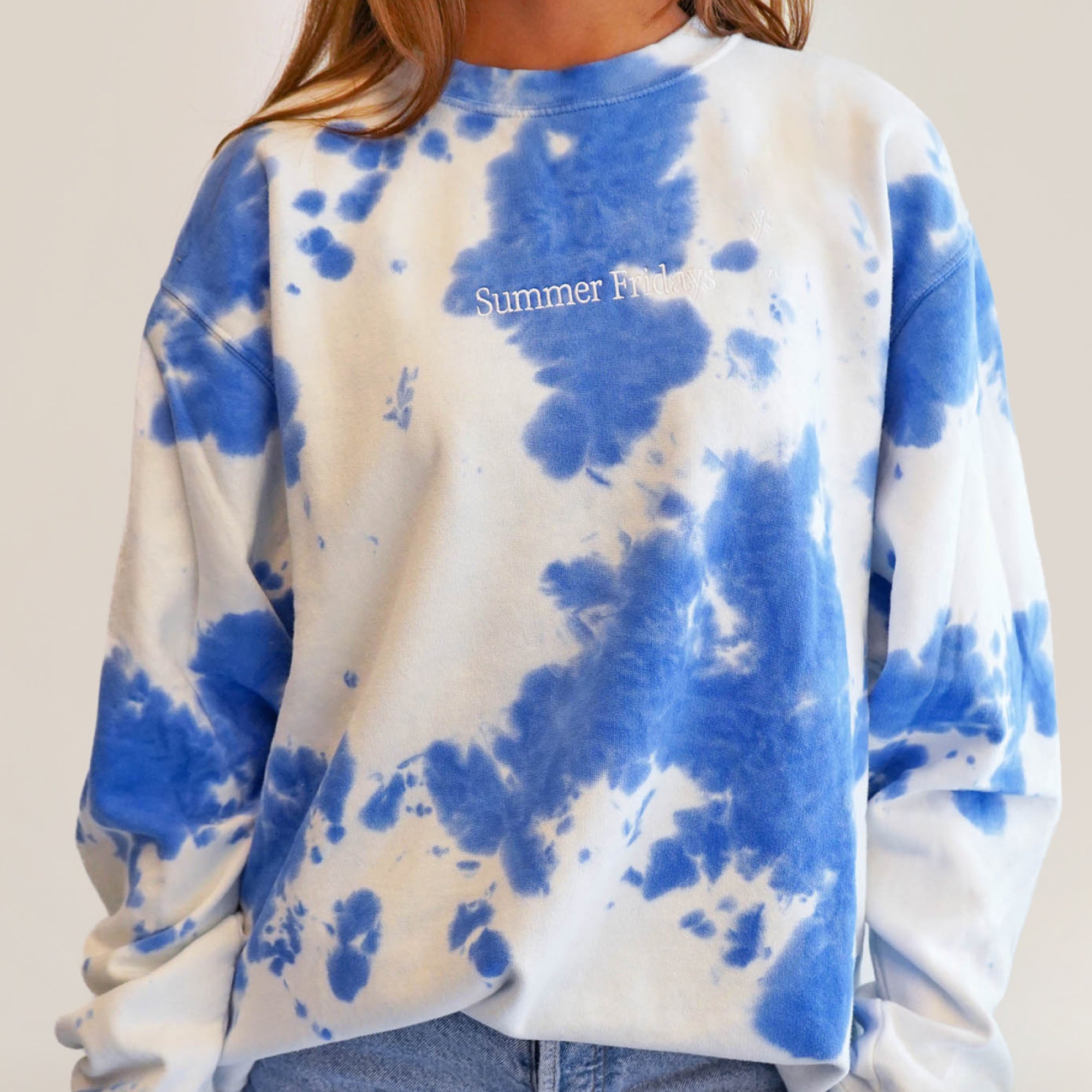 Blue Tie-Dye Sweatshirt