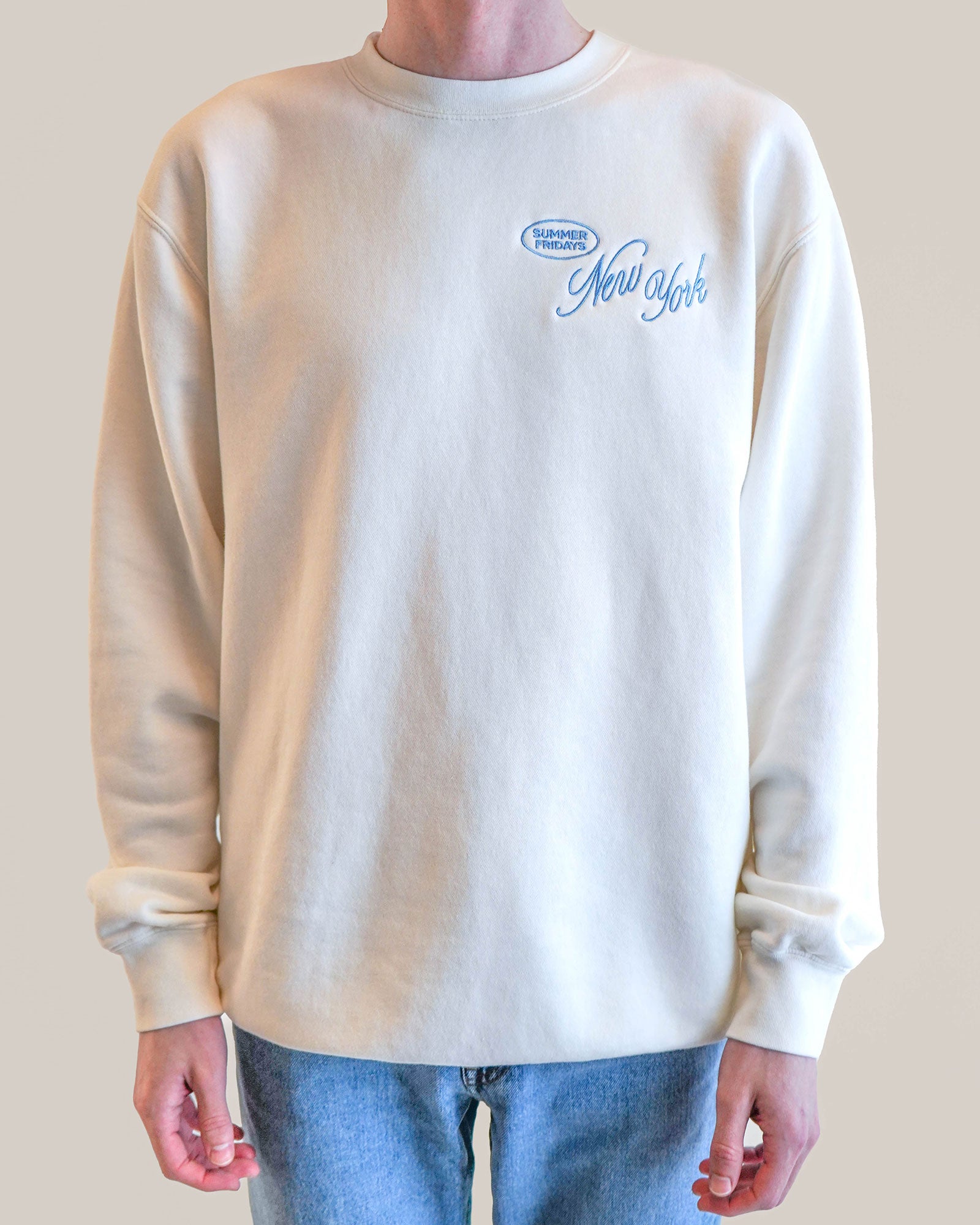 New York Crewneck in Cream | Summer Fridays