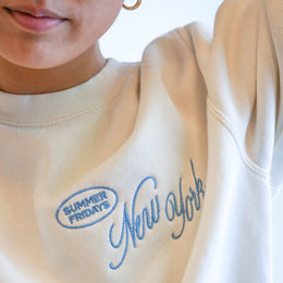 New York Crewneck in Cream